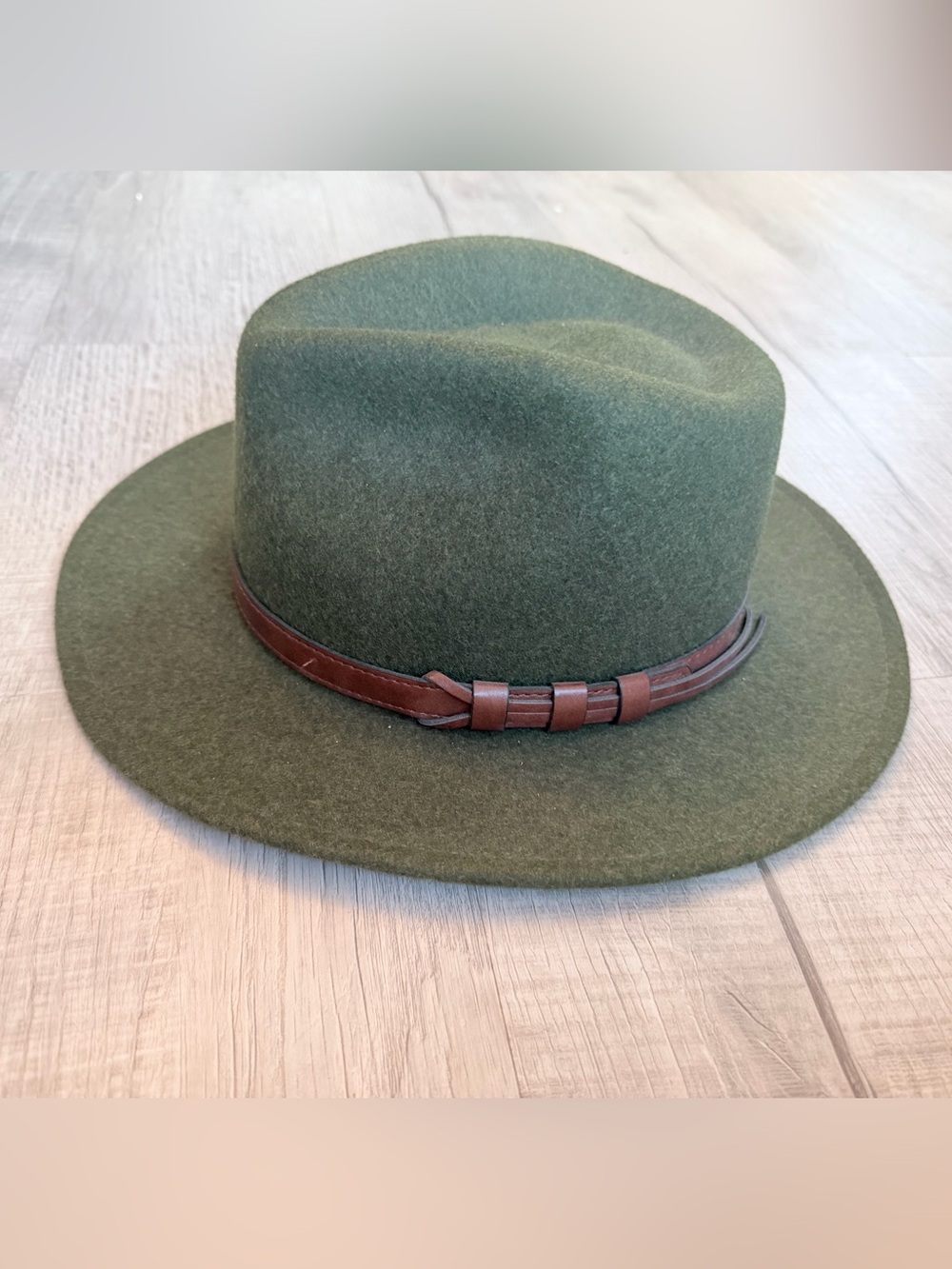 Kenny K Olive Green 100% Wool Rancher Hat XL